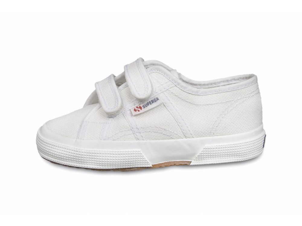 Lona blanca velcro Superga