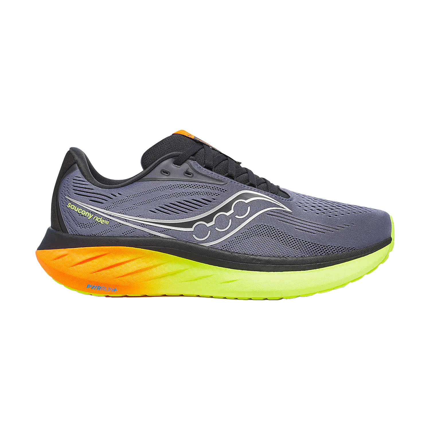 Saucony Ride 18 Zapatillas Running Neutras Hombre Shadow/Vizi