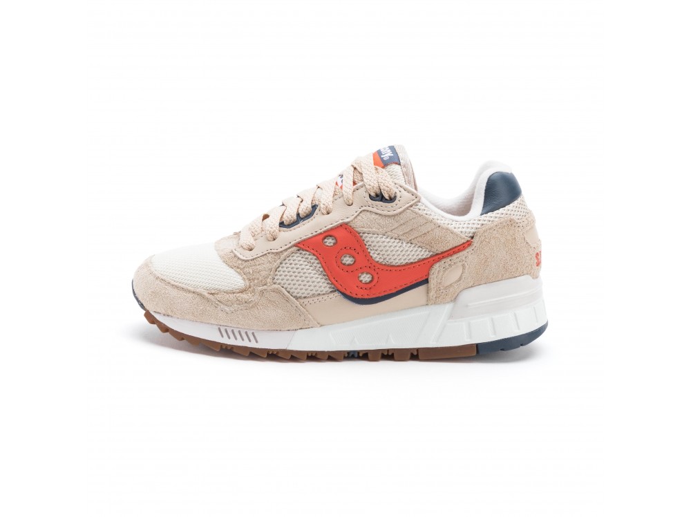 Zapatilla beige deportiva con cordón Shadow 5000 Saucony