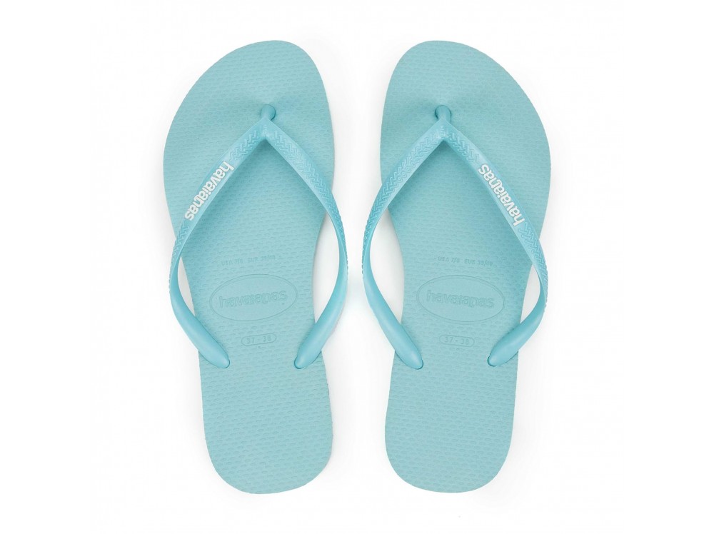 Chancla de dedo celeste/blanco Slimlogo Havaianas