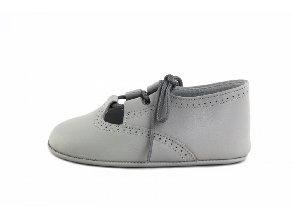 Zapatito de cuna piel gris claro SP112 de Jeromín