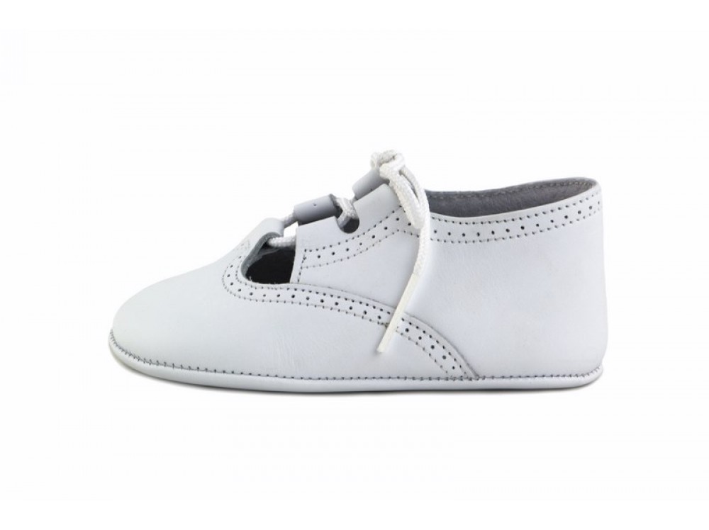 Zapatito de cuna piel blanco SP112 de Jeromín