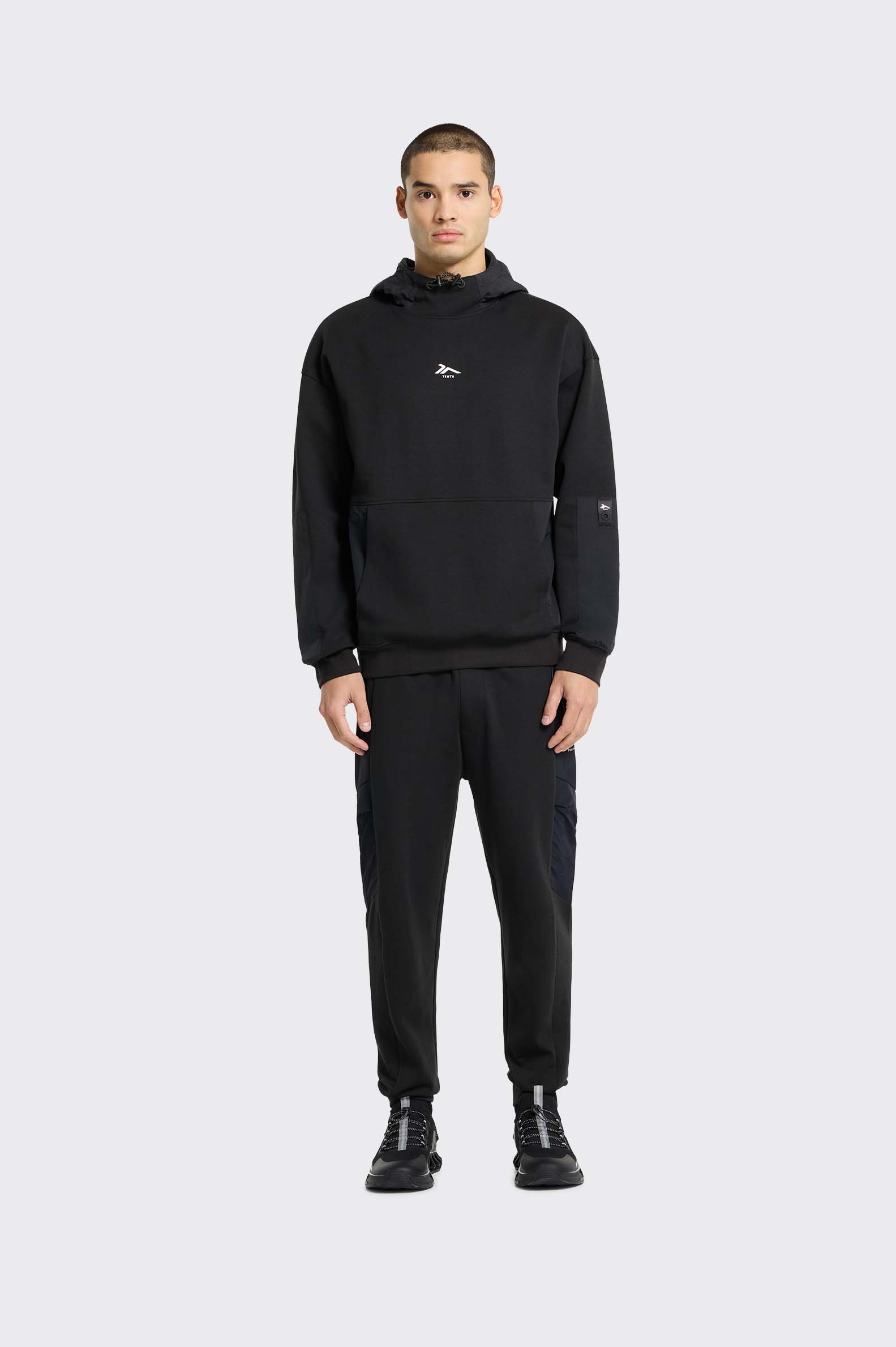 SUDADERA EXCLUSIVES Tenth CAPUCHA TEJIDO COMBINADOS HOMBRE