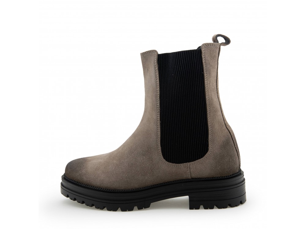 Botín en ante taupe con elástico SUNNY de 220V