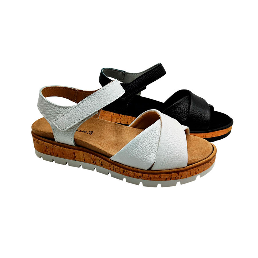 Sandalia cruzada horma ancha Doctor Cutillas con plantilla