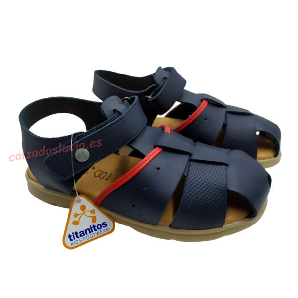 Sandalia de piel para niño Titanitos