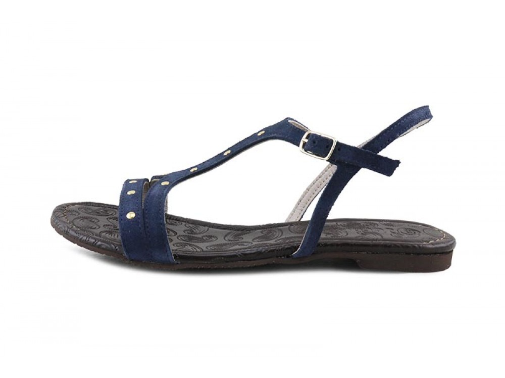 Sandalia ante azulón oscuro con tachuelas Jeromín