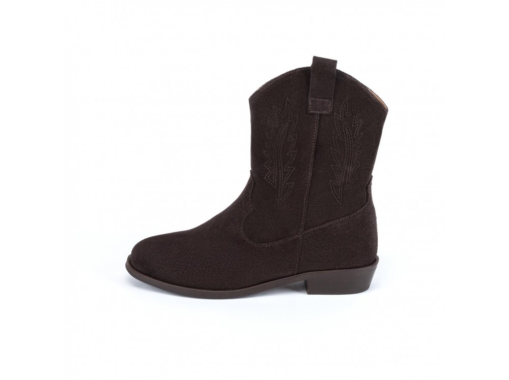 Botín cowboy bordado en ante marrón Tejasi Jeromín