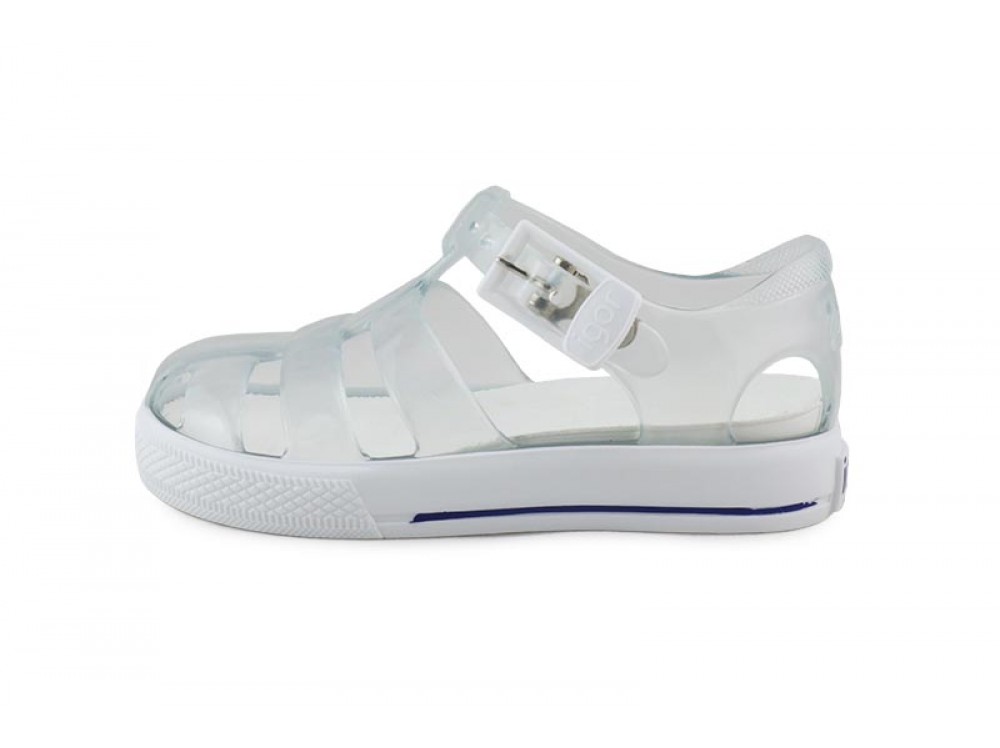 Cangrejera transparente con hebilla Tenis Igor