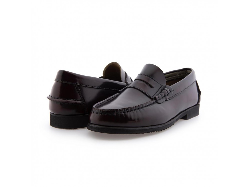 Mocasin piel burdeos brillante THOU-G Jeromin