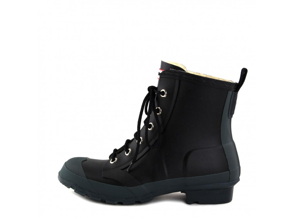 Bota de agua negra con cordón Hunter