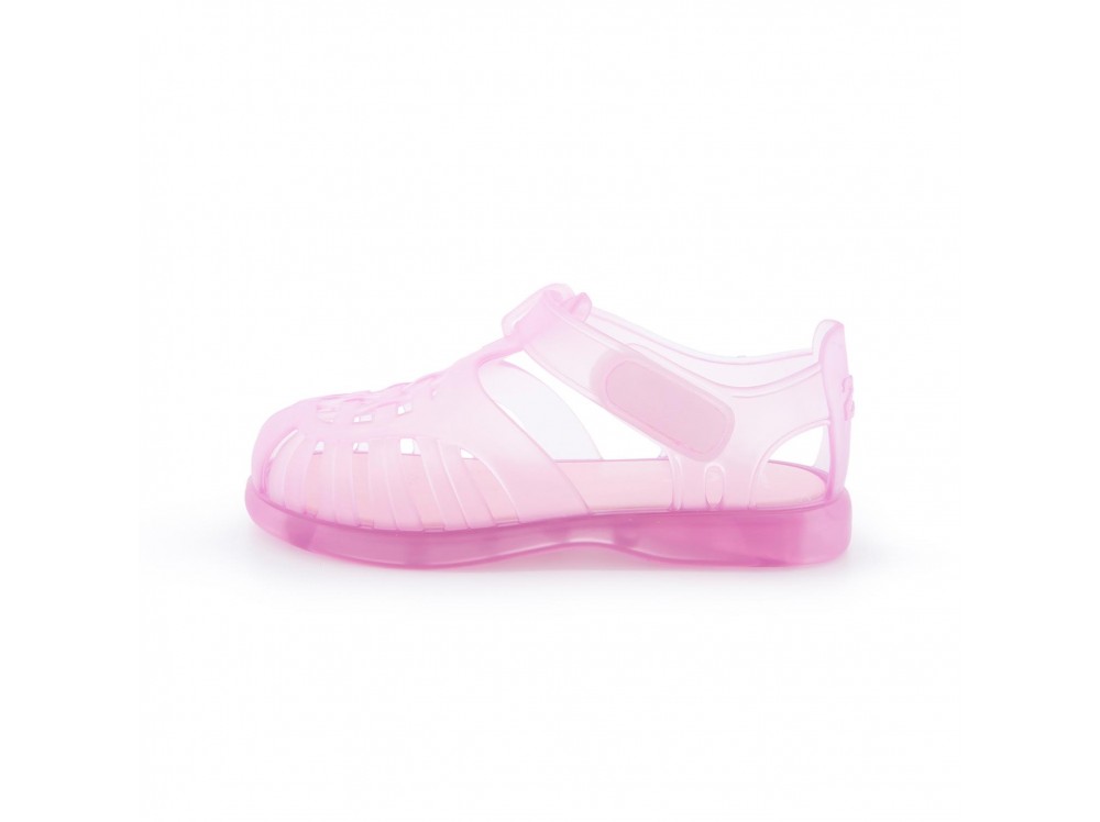Cangrejera rosa translúcido con velcro TOBBYVEL Igor