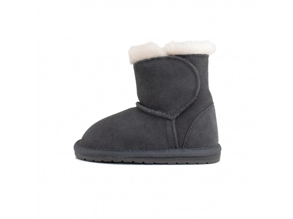 Bota baja gris australiana con velcro EMU