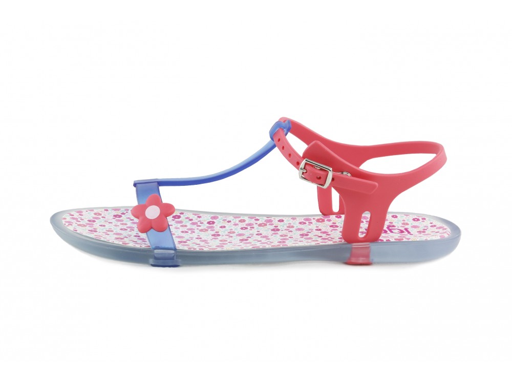 Sandalia azul y fucsia con hebilla tricia Igor