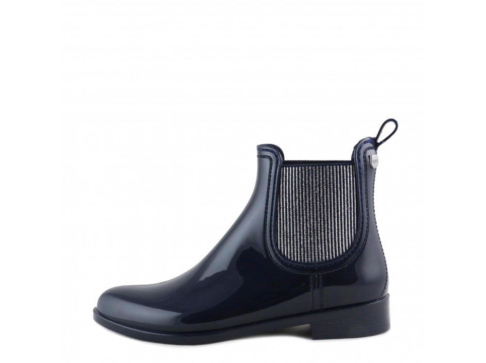 Botín de agua azul con elásticos plata Igor Mini