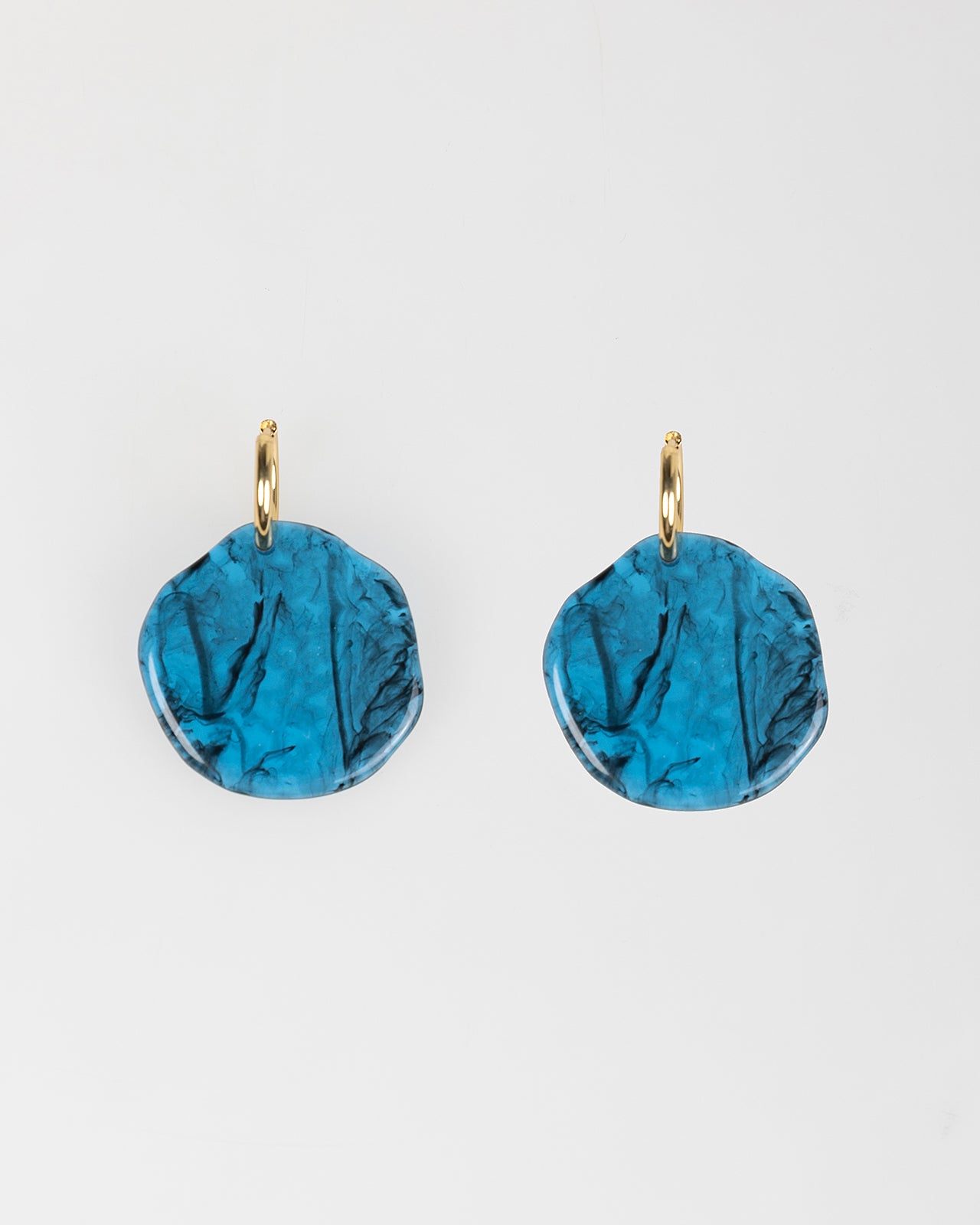 Pendientes marmolados diseño circular