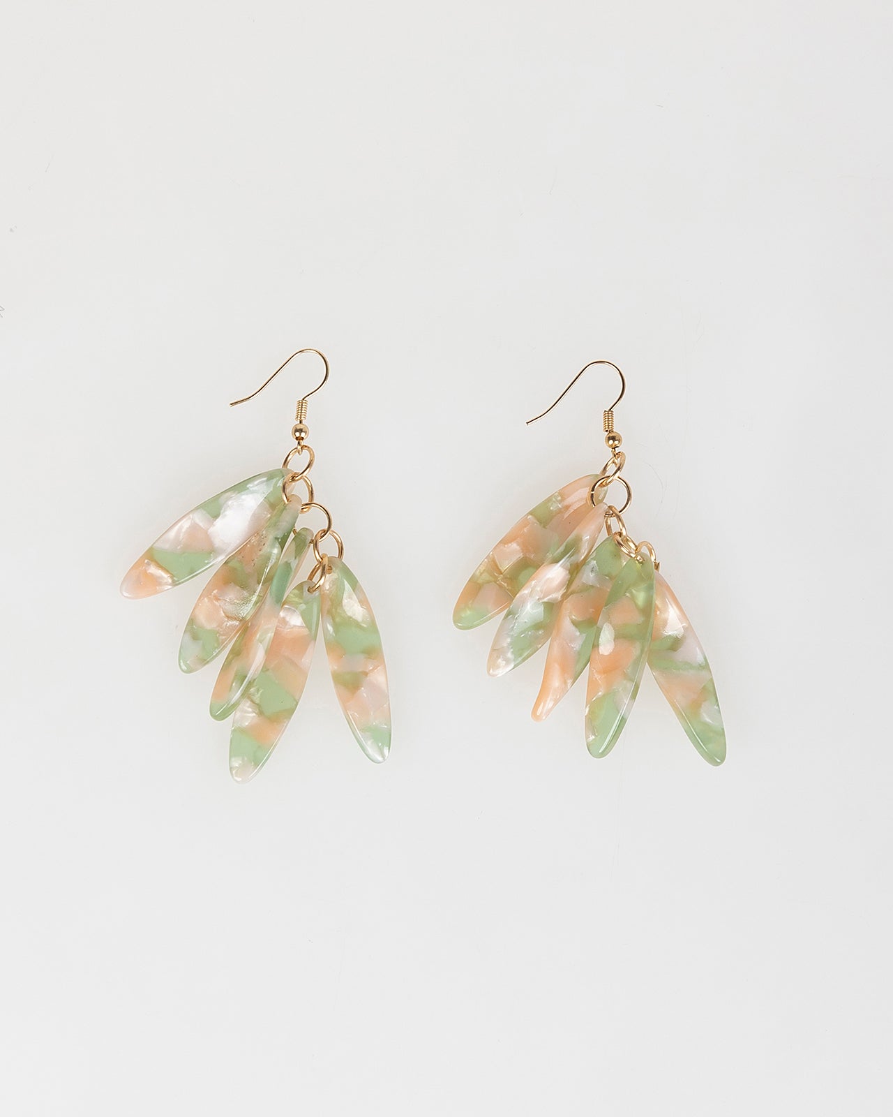 Pendientes largos bicolor