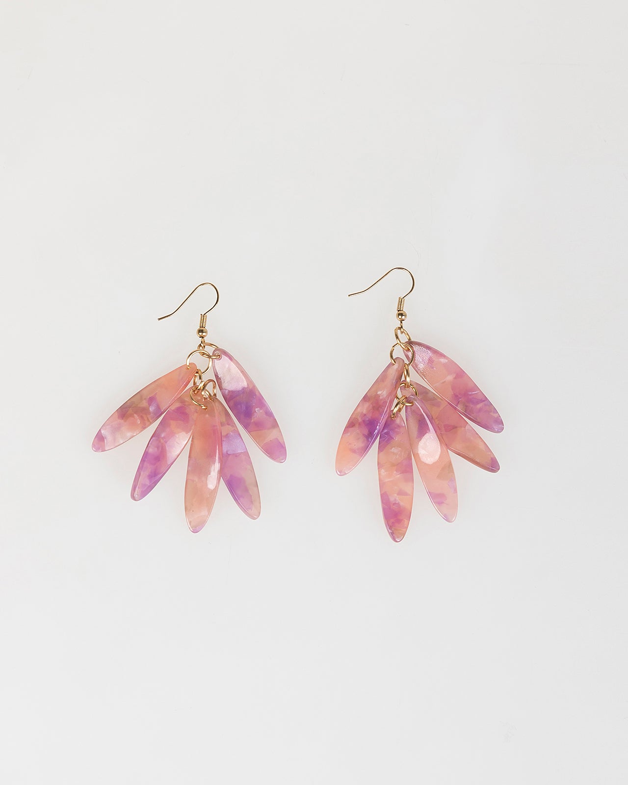 Pendientes largos bicolor