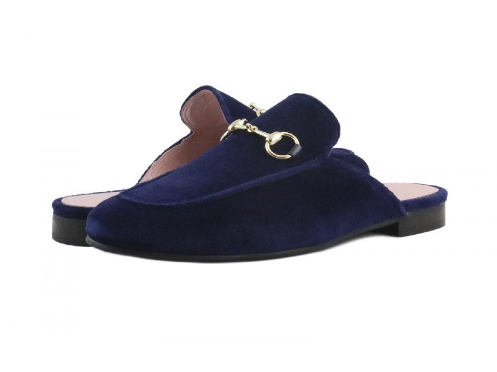 Zueco terciopelo azul Castellanos 1920