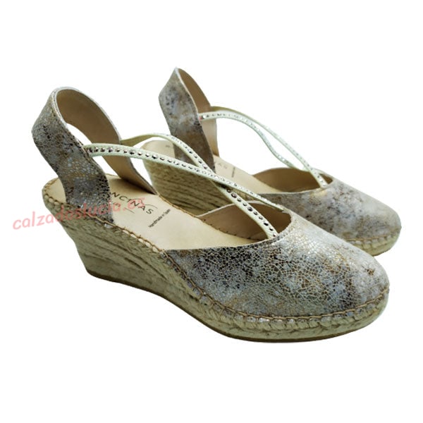 Elegante alpargata de cáñamo en piel Ramoncinas