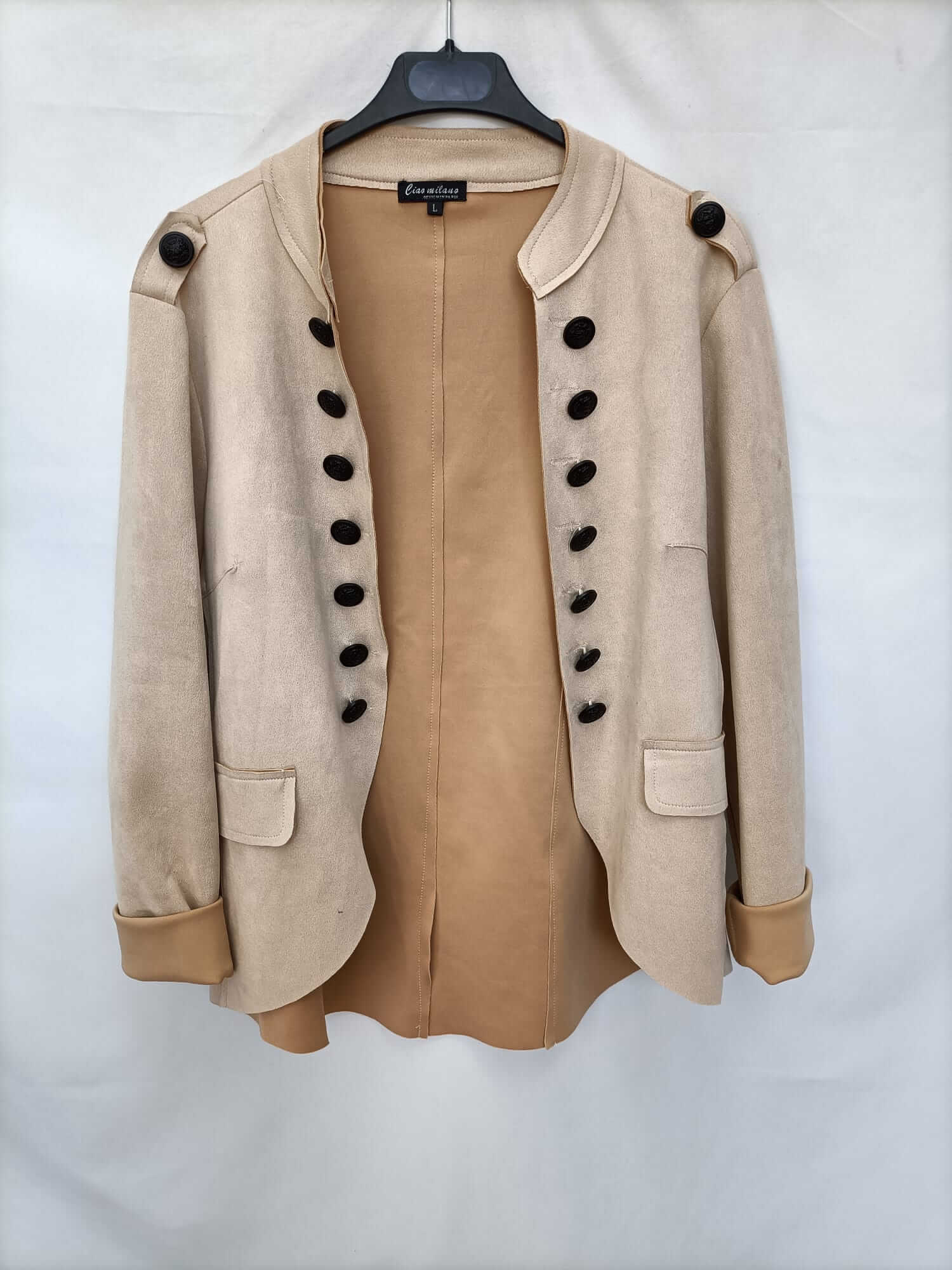 CIAO MILANO. Blazer antelina beige T.l