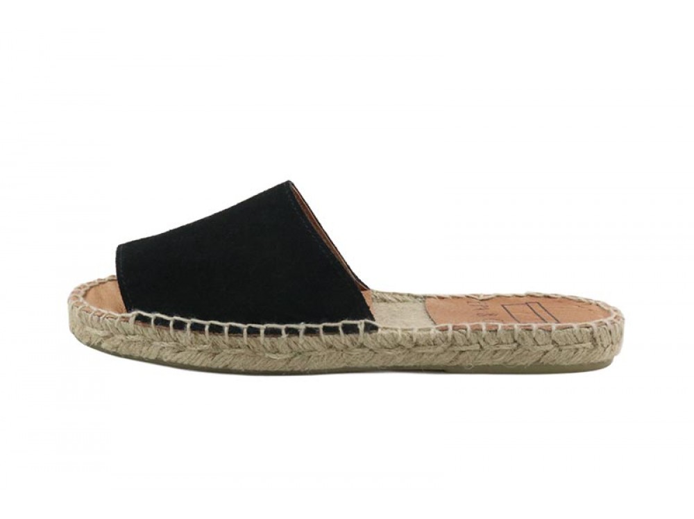 Zueco plano negro Pepa y Cris