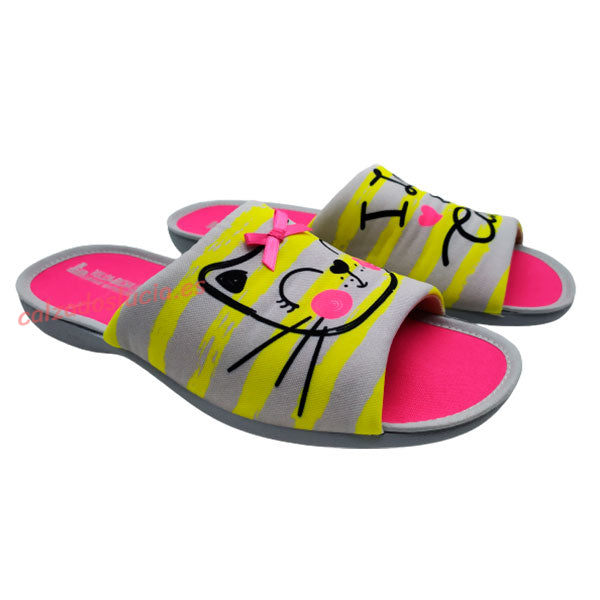 Zapatilla casa I love my Cat Vulca-Bicha verano