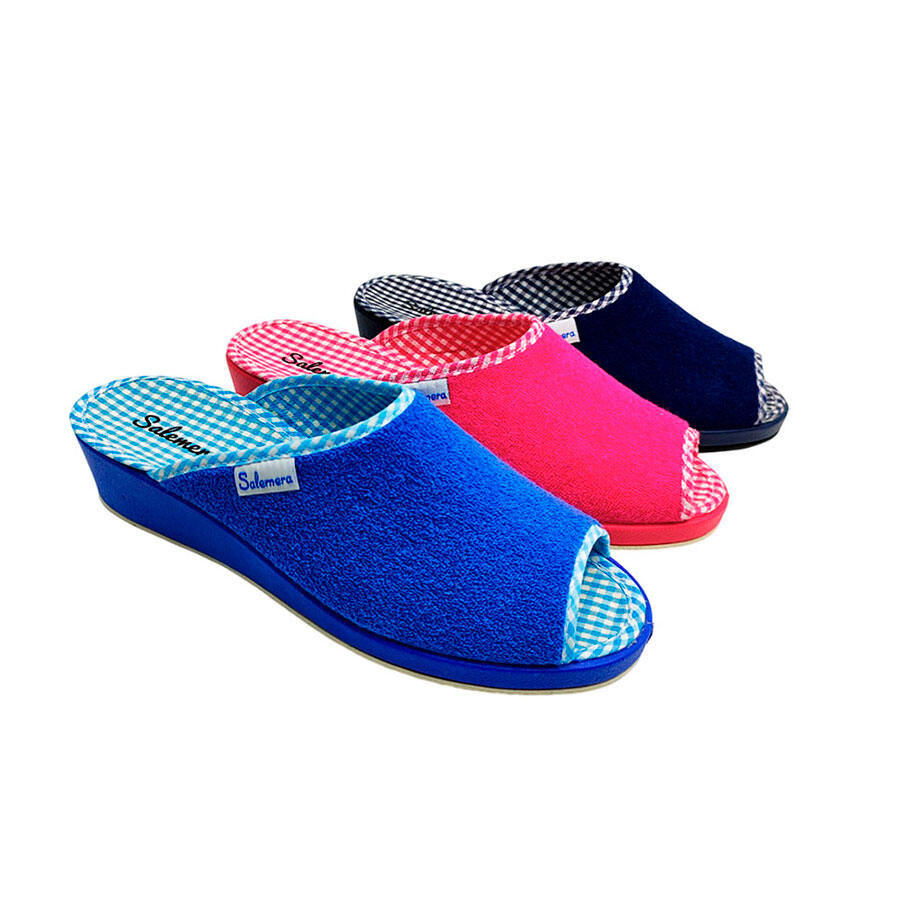 Zapatilla casa rizo de Salemera puntera abierta