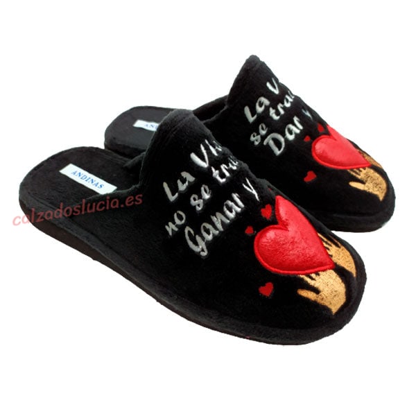 Zapatilla de casa proverbio de Andinas