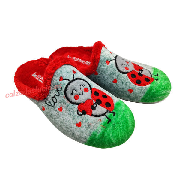 Zapatilla de casa Love bug de Vulca-Bicha