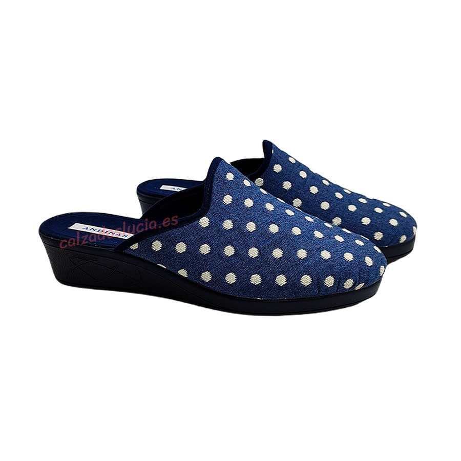 Zapatilla casa de lona a lunares Andinas