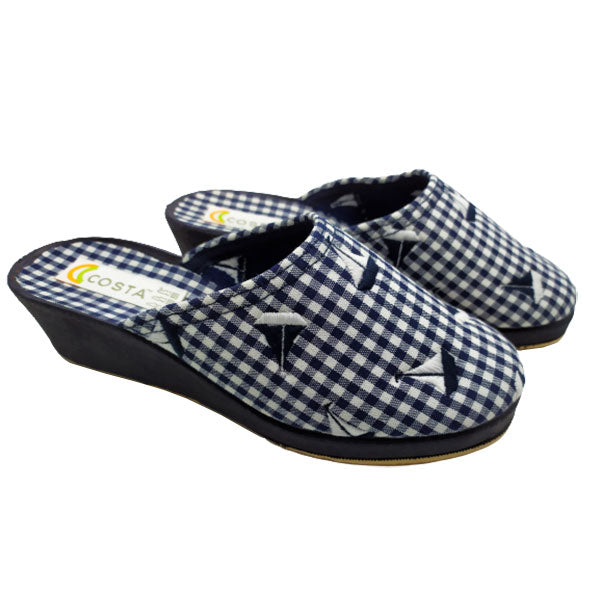 Zapatilla casa anatómica verano con cuña marinera Costa
