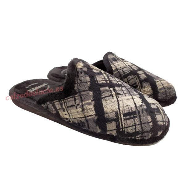 Zapatilla de casa estampado de rayas Gomus