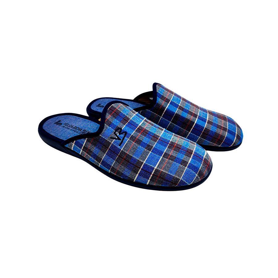 Zapatilla de casa de lona para hombre Vulca-Bicha cuadros