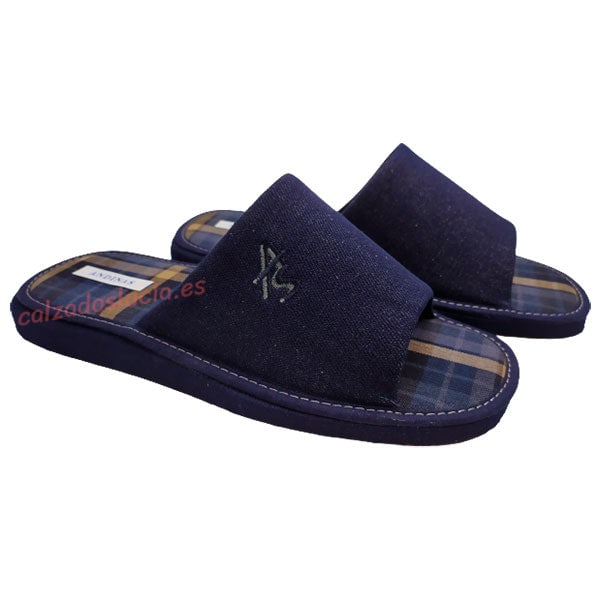 Chinela de lona vaquera descubierta de Andinas