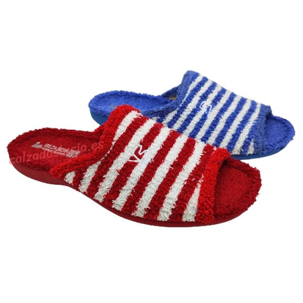 Zapatilla casa de rizo marinera punta abierta Vulca-Bicha