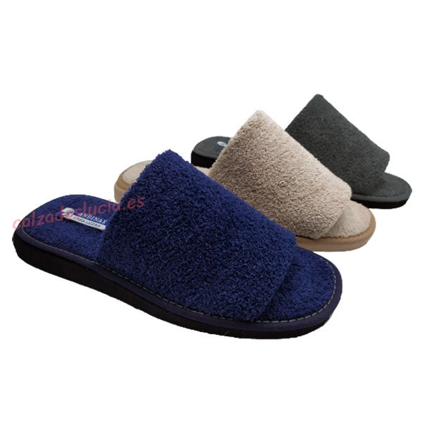 Chinela de rizo largo puntera abierta de Andinas hombre