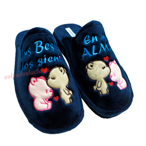 Zapatilla de casa Tus Besos los siento en mi Alma por Andinas