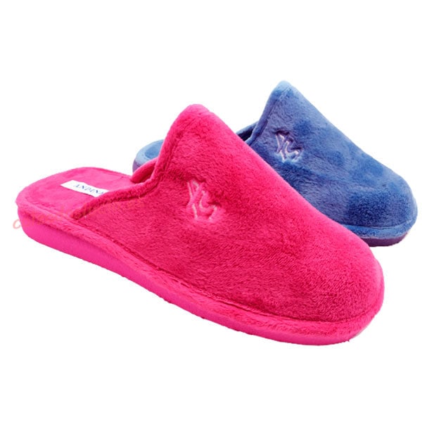 Zapatilla casa terciopelo liso Andinas