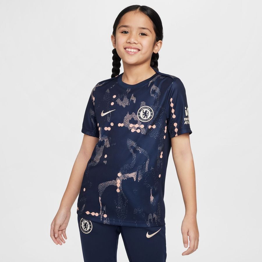 Chelsea Camiseta de entrenamiento Dri-FIT Academy Pro Antes del partido - Obsidiana/Helado de guayaba Niños