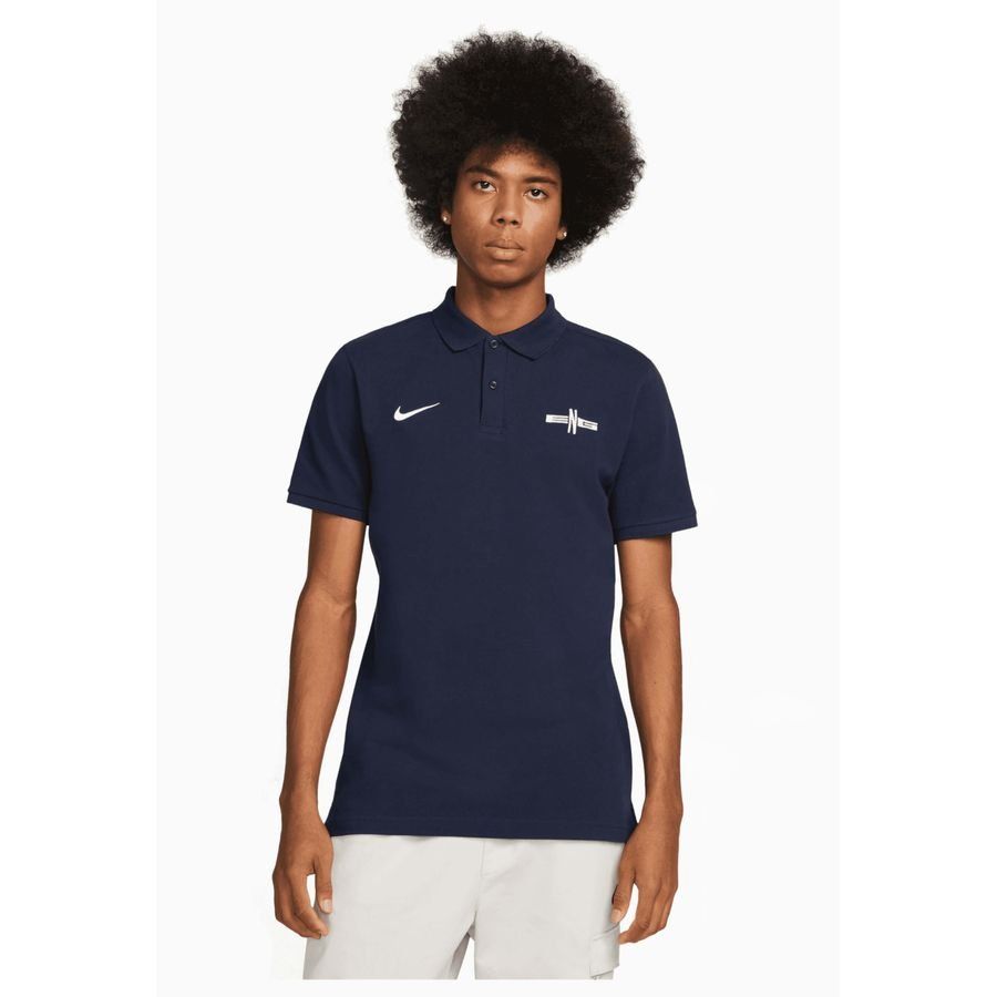 Polo de fútbol masculino de Inglaterra OBSIDIANA Y BLANCO