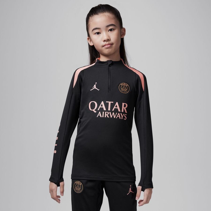 Paris Saint Germain Camisa de entrenamiento Dri-FIT Strike Drill 3ª - Negro/Rosa oxidado Niños