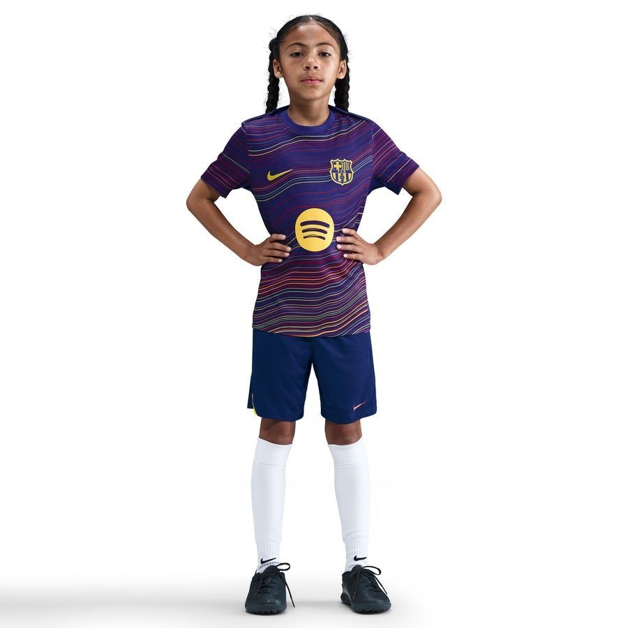 Barcelona Camiseta de entrenamiento Dri-FIT Academy Pro Antes del partido - Azul real profundo/Midwest Gold Niños