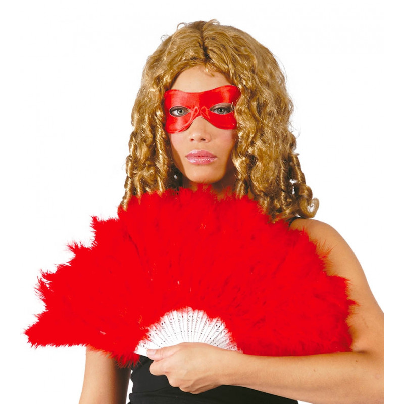 Abanico de plumas rojo-2C17-18108