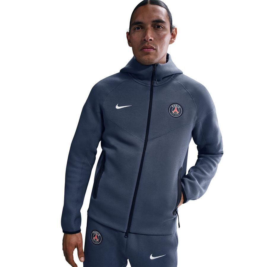 Paris Saint Germain Sudadera con capucha NSW Tech Fleece FZ - Azul difuso/Blanco
