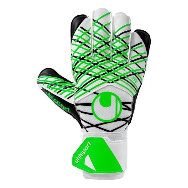 Uhlsport Guantes de portero Soft Advanced - Blanco/Negro/Verde fluo