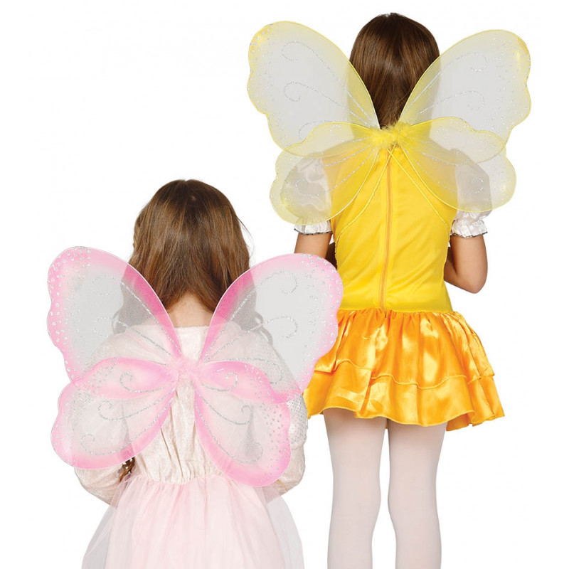 Alas Purpurina Rosa / Amarillo. Alas de mariposa infantil-19-2E10-18208