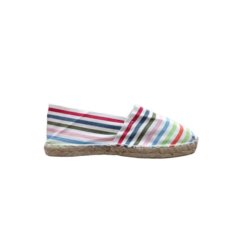 ALPARGATA ESPARTO PLANA RAYAS 08 IRIS