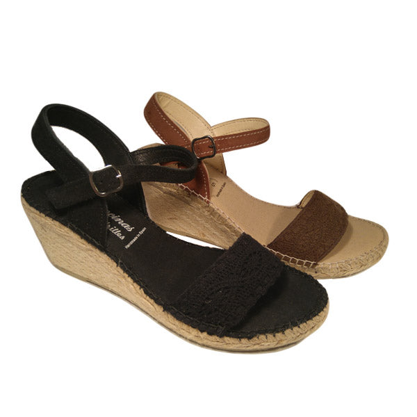 Sandalia de cáñamo con puntilla Ramoncinas