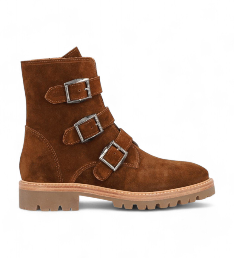 Alpe Botines de Piel Militare marrón